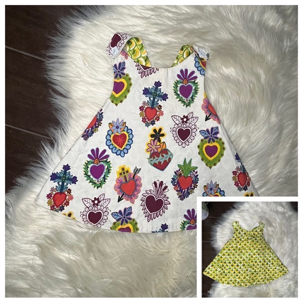 Sacred Heart reversible wrap dress 12-24months
